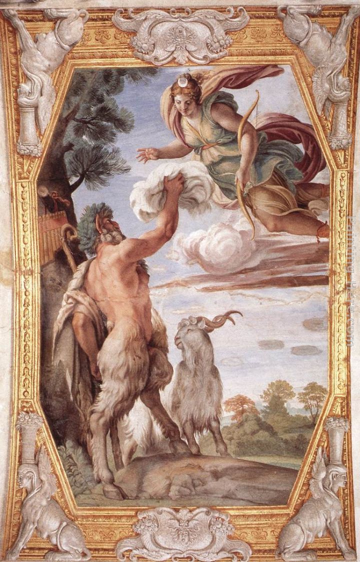 Homage to Diana painting - Annibale Carracci Homage to Diana art painting